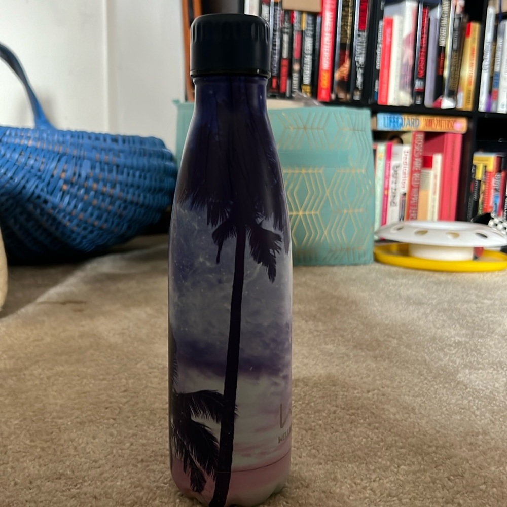 cute metal water bottle palm trees